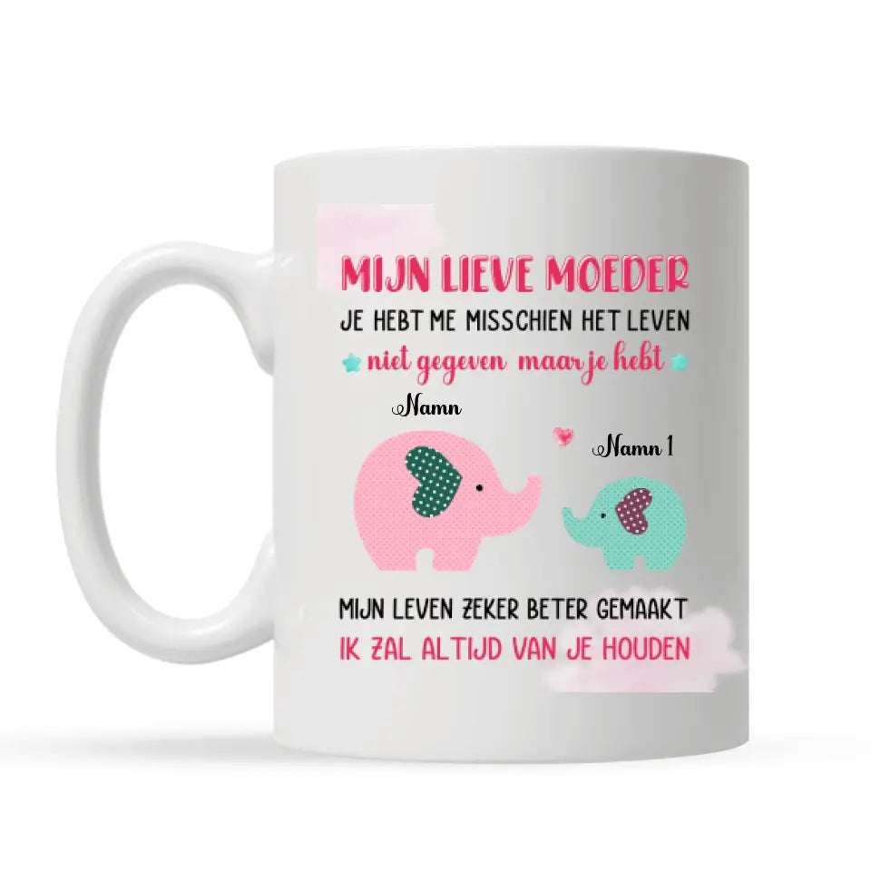 Gepersonaliseerd mok voor Mama | Gepersonaliseerd cadeau voor Moeder |Mijn Lieve Moeder