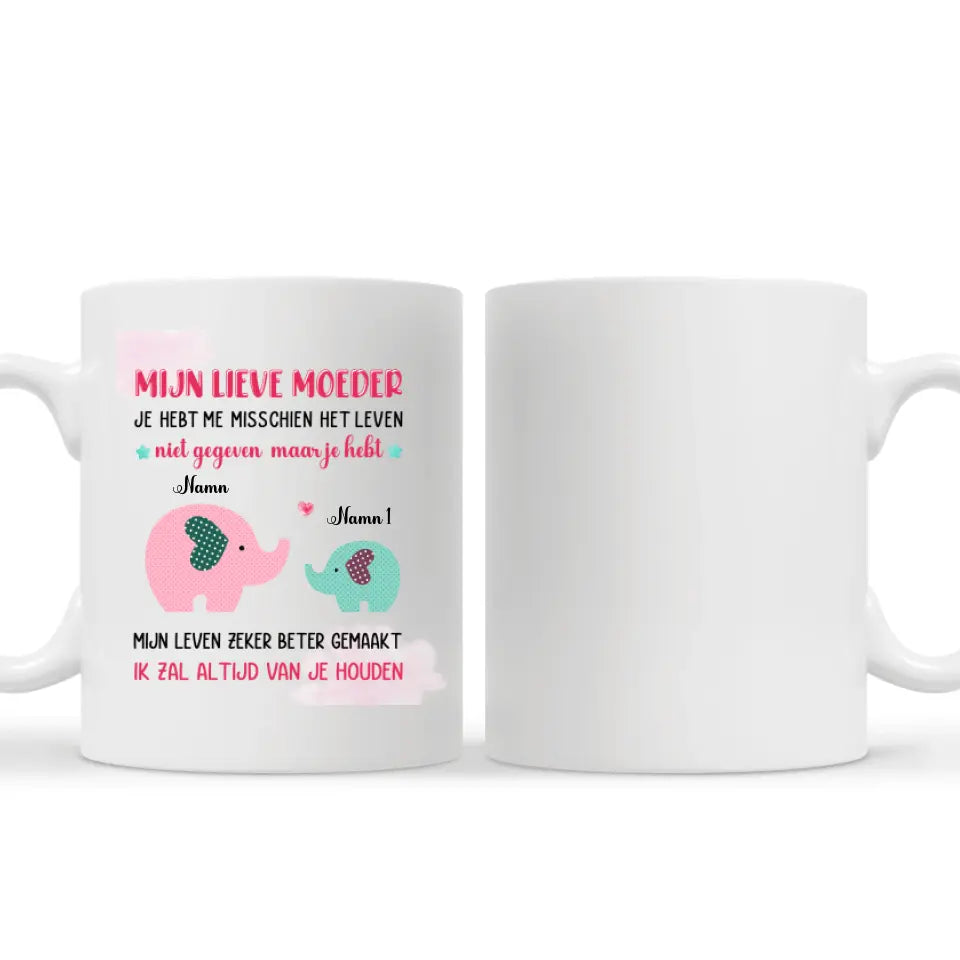 Gepersonaliseerd mok voor Mama | Gepersonaliseerd cadeau voor Moeder |Mijn Lieve Moeder
