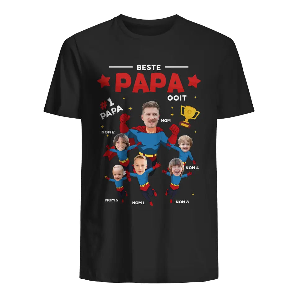Gepersonaliseerd t-shirt voor papa | Beste Papa | Super Papa