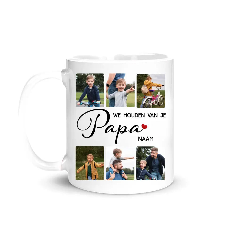 Gepersonaliseerd mok voor papa | We houden van je Papa