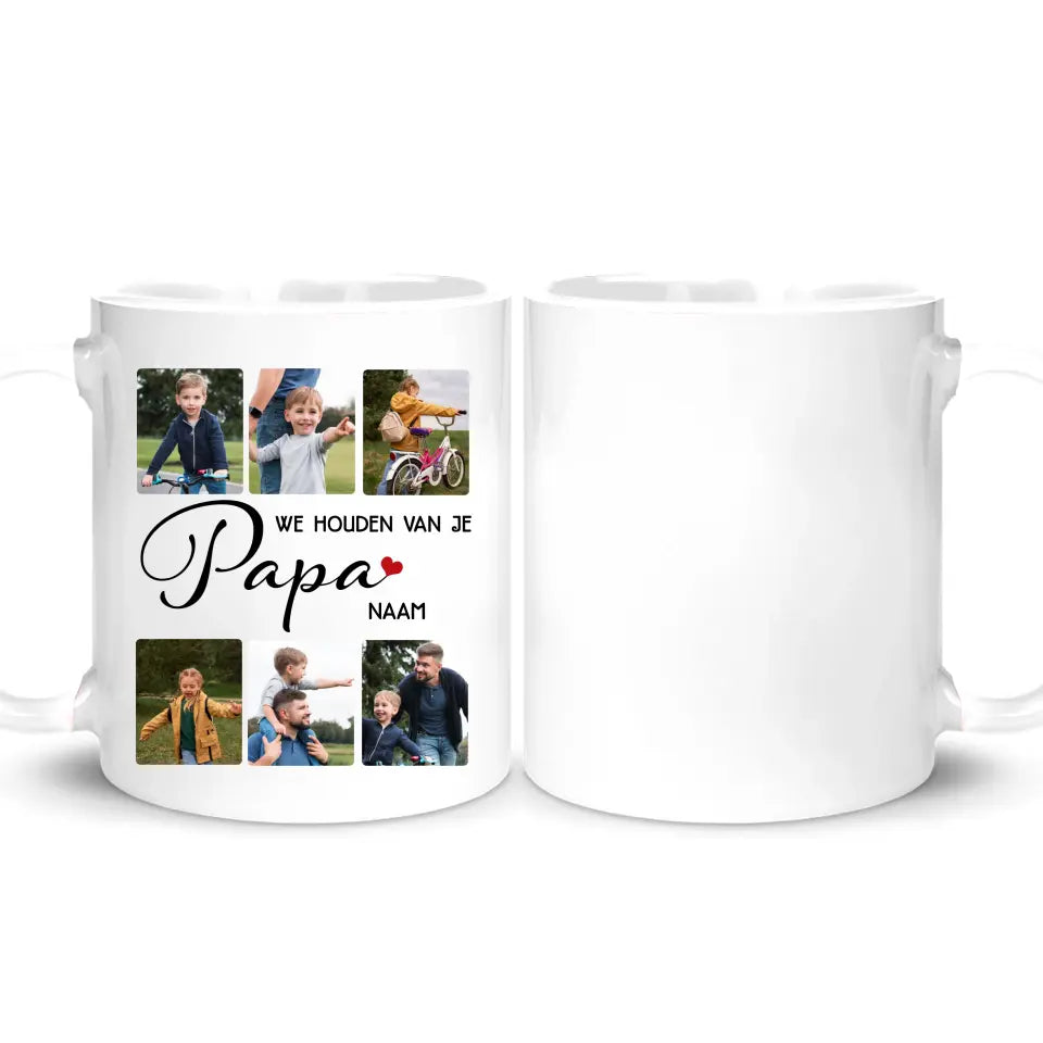 Gepersonaliseerd mok voor papa | We houden van je Papa