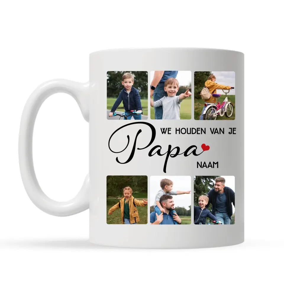 Gepersonaliseerd mok voor papa | We houden van je Papa