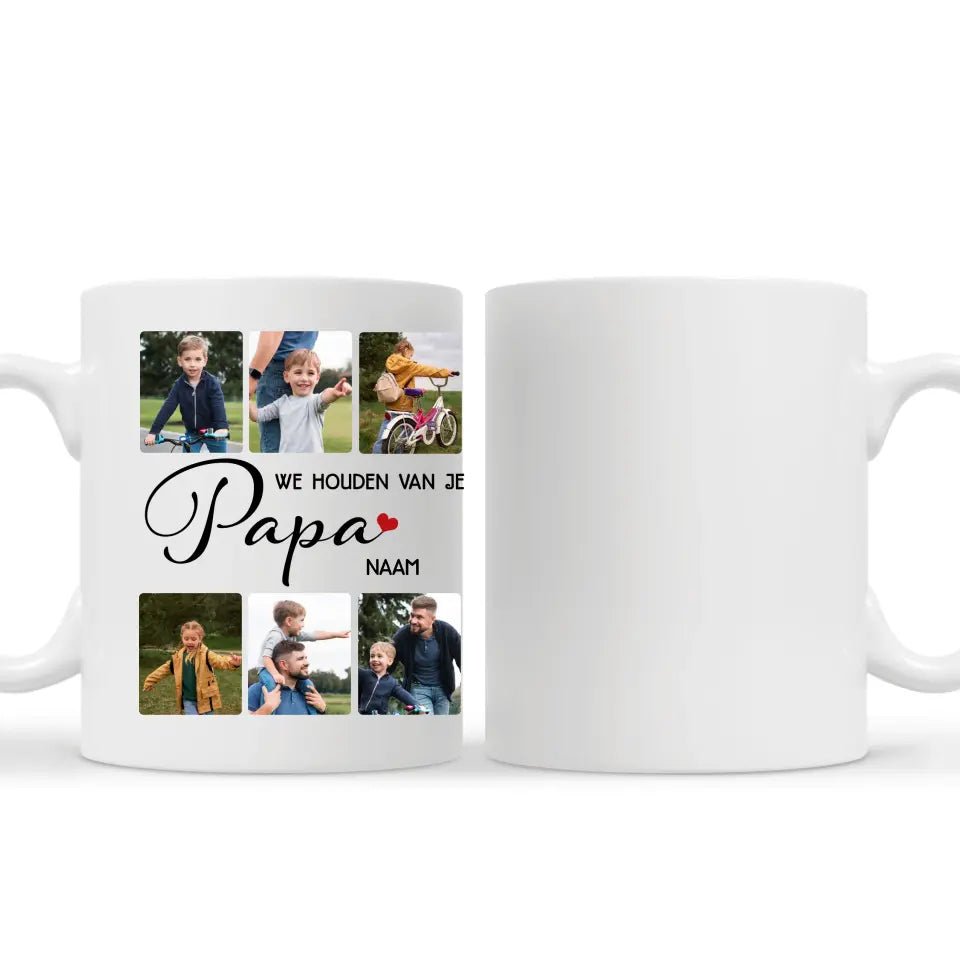 Gepersonaliseerd mok voor papa | We houden van je Papa