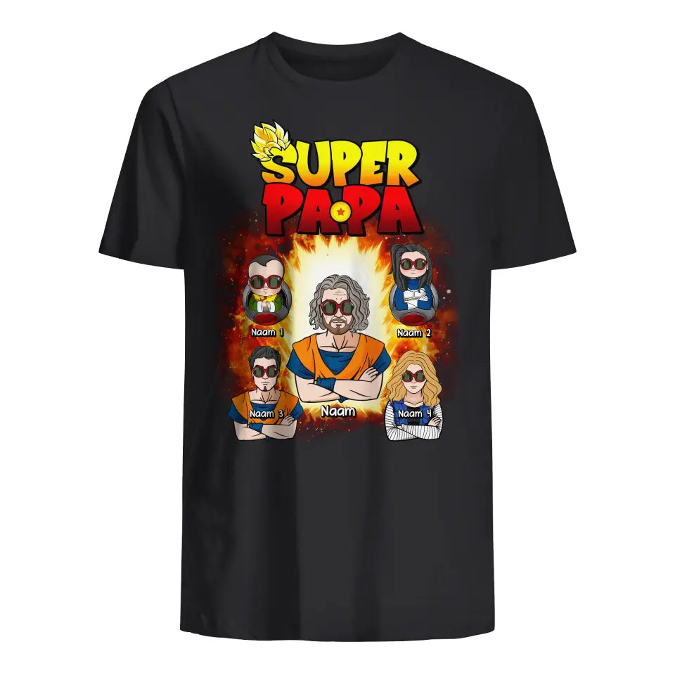 Gepersonaliseerd t-shirt voor papa | Super Papa  DB ver 2