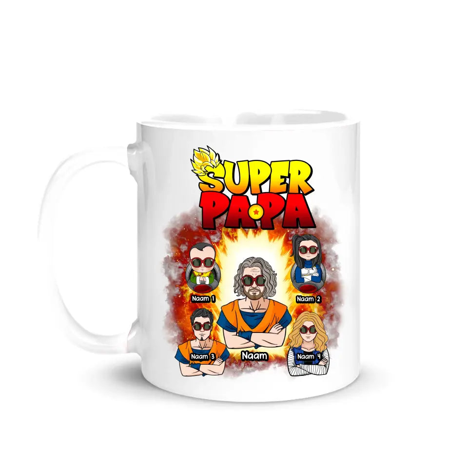 Gepersonaliseerd t-shirt voor papa | Super Papa  DB ver 2