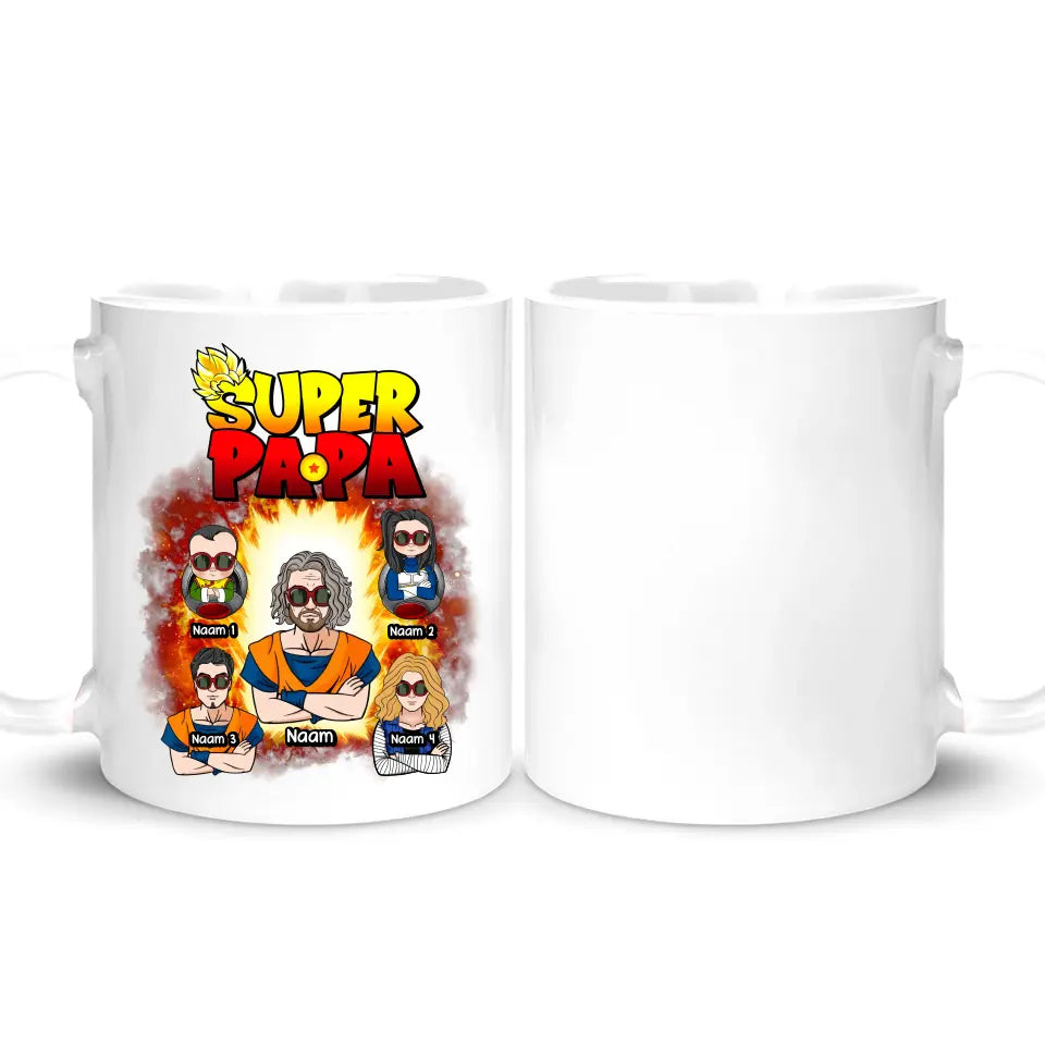Gepersonaliseerd t-shirt voor papa | Super Papa  DB ver 2