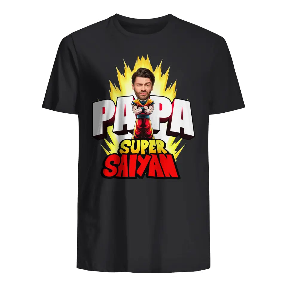Gepersonaliseerd t-shirt voor papa | Papa super saiyan DB