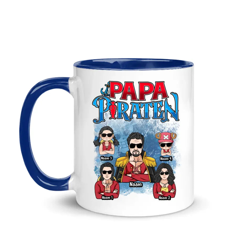 Gepersonaliseerd Mok voor papa | Papa piraten