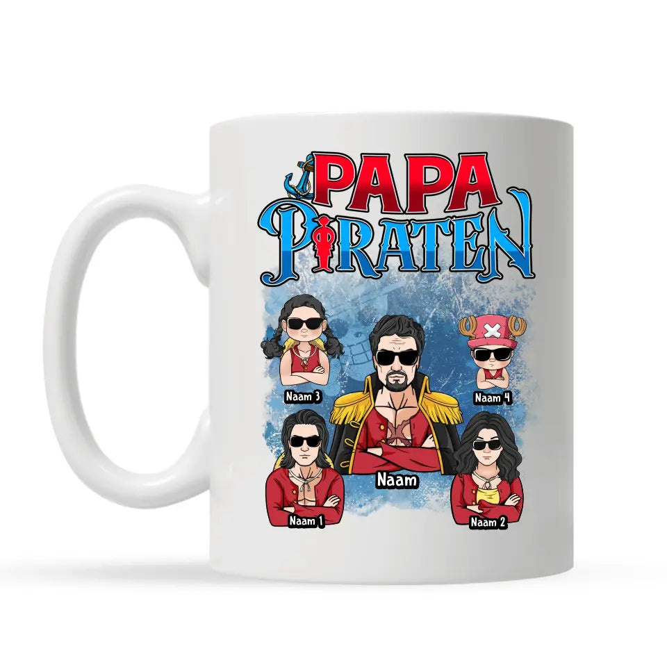 Gepersonaliseerd Mok voor papa | Papa piraten