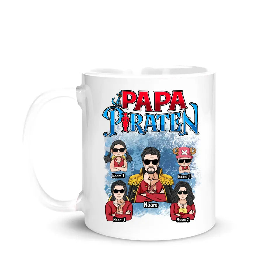Gepersonaliseerd t-shirt voor papa | Papa piraten