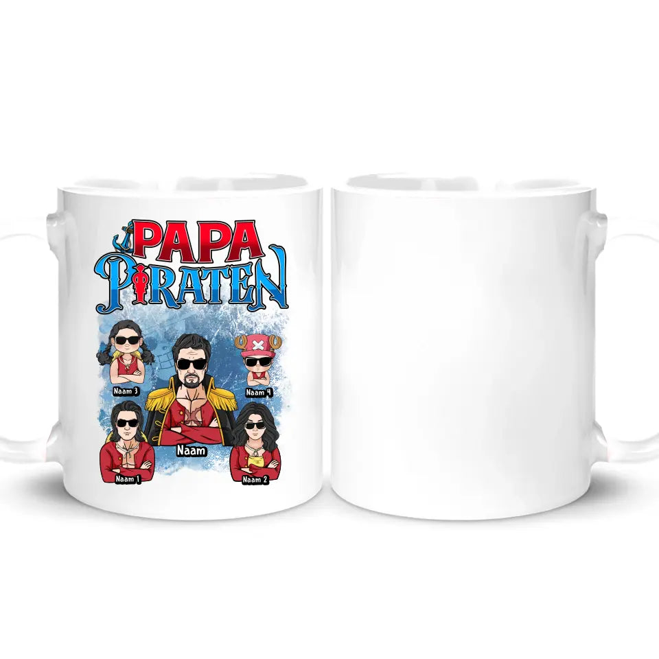 Gepersonaliseerd t-shirt voor papa | Papa piraten