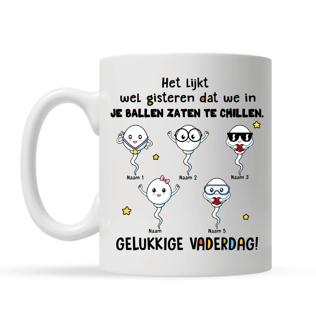 Het lijkt wel gisteren dat we in je ballen zaten te chillen | Gepersonaliseerd mok voor Papa