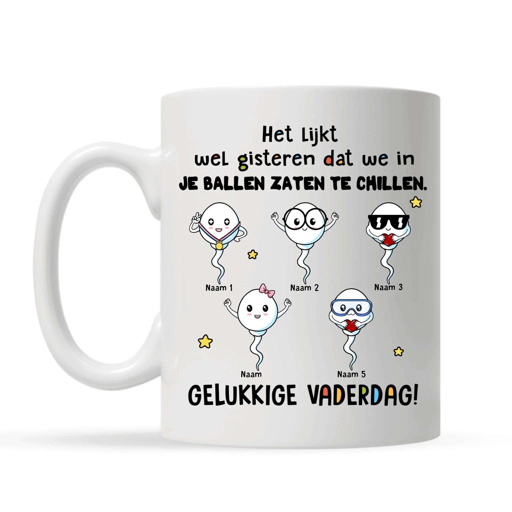 Het lijkt wel gisteren dat we in je ballen zaten te chillen | Gepersonaliseerd mok voor Papa