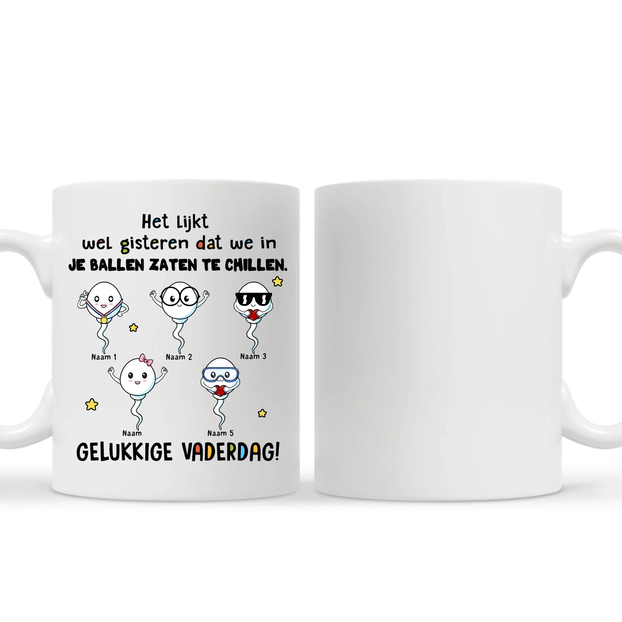 Het lijkt wel gisteren dat we in je ballen zaten te chillen | Gepersonaliseerd mok voor Papa