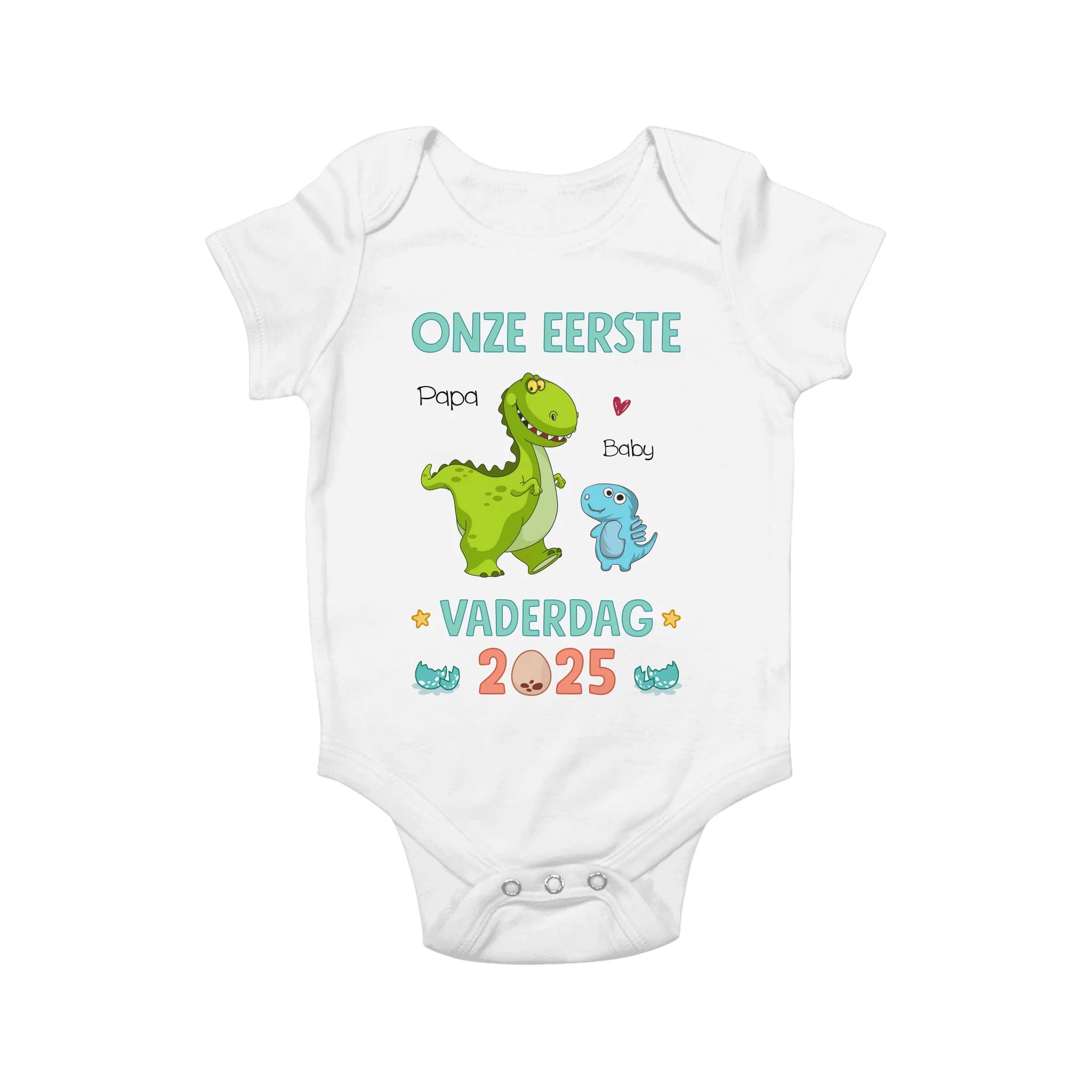 Onze eerste Vaderdag 2025 | Gepersonaliseerd bijpassend T-shirt voor Papa en Baby