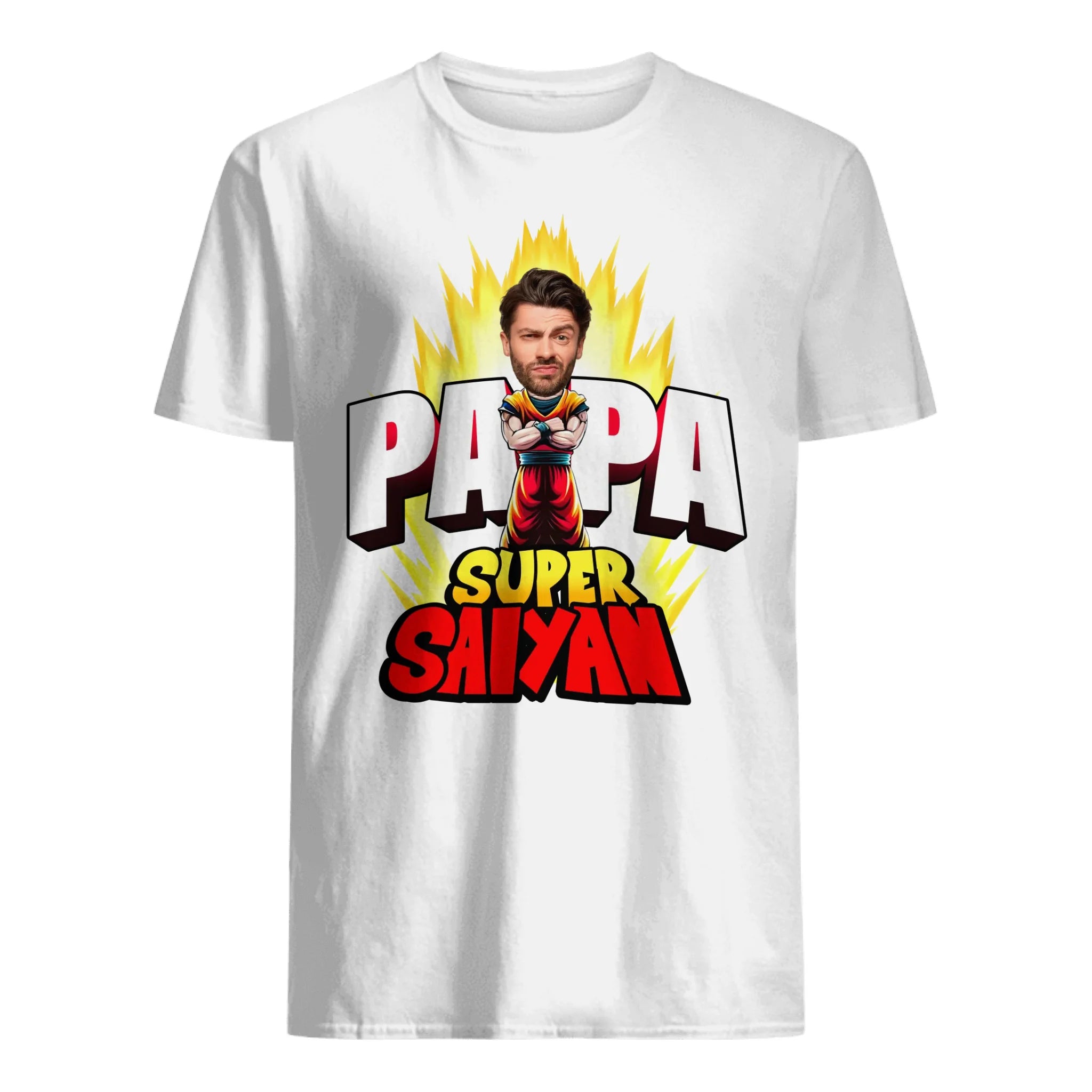 Papa super saiyan DB | Gepersonaliseerd t-shirt voor papa