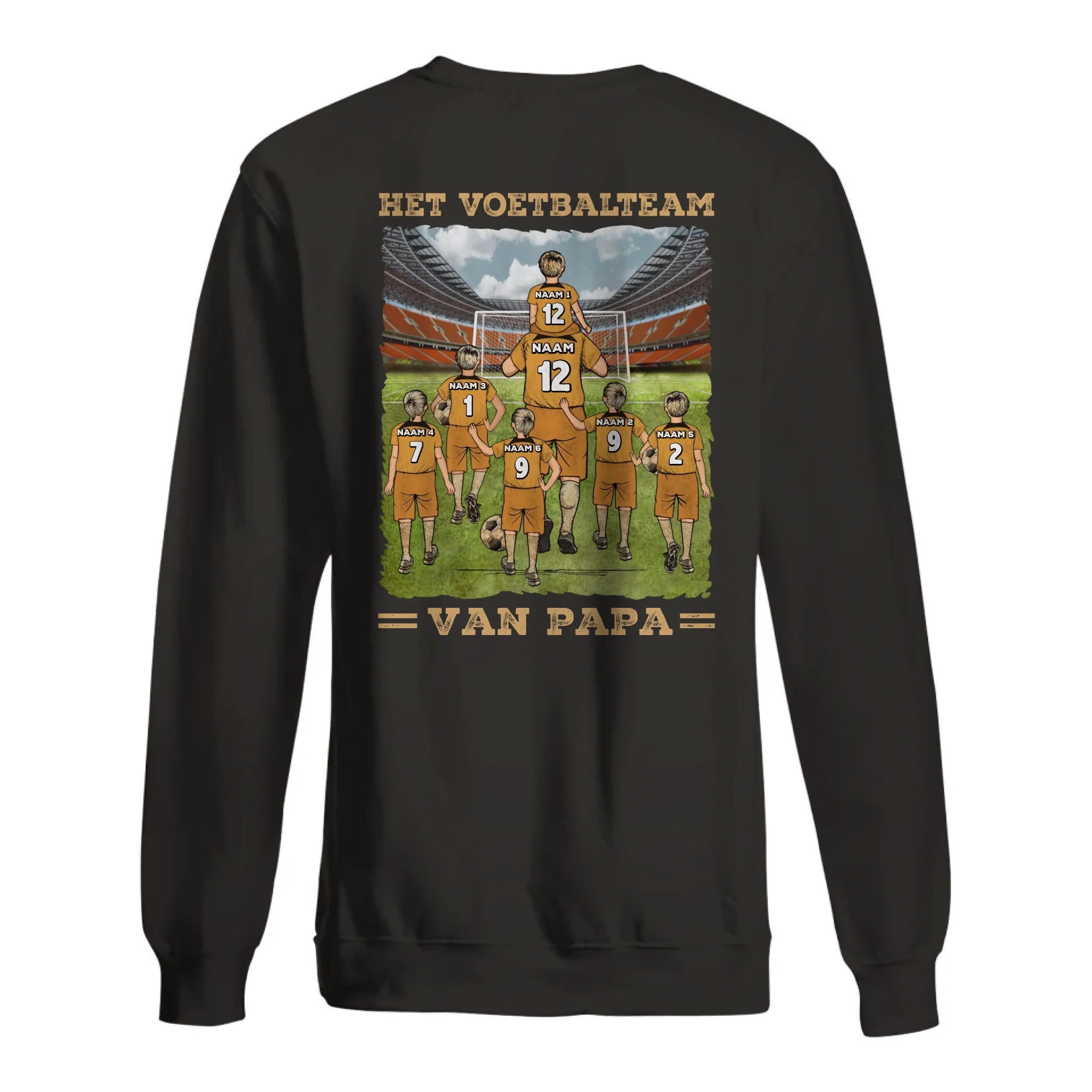 Het voetbalteam van Papa v2 Hoodie | Gepersonaliseerd Hoodie voor Papa