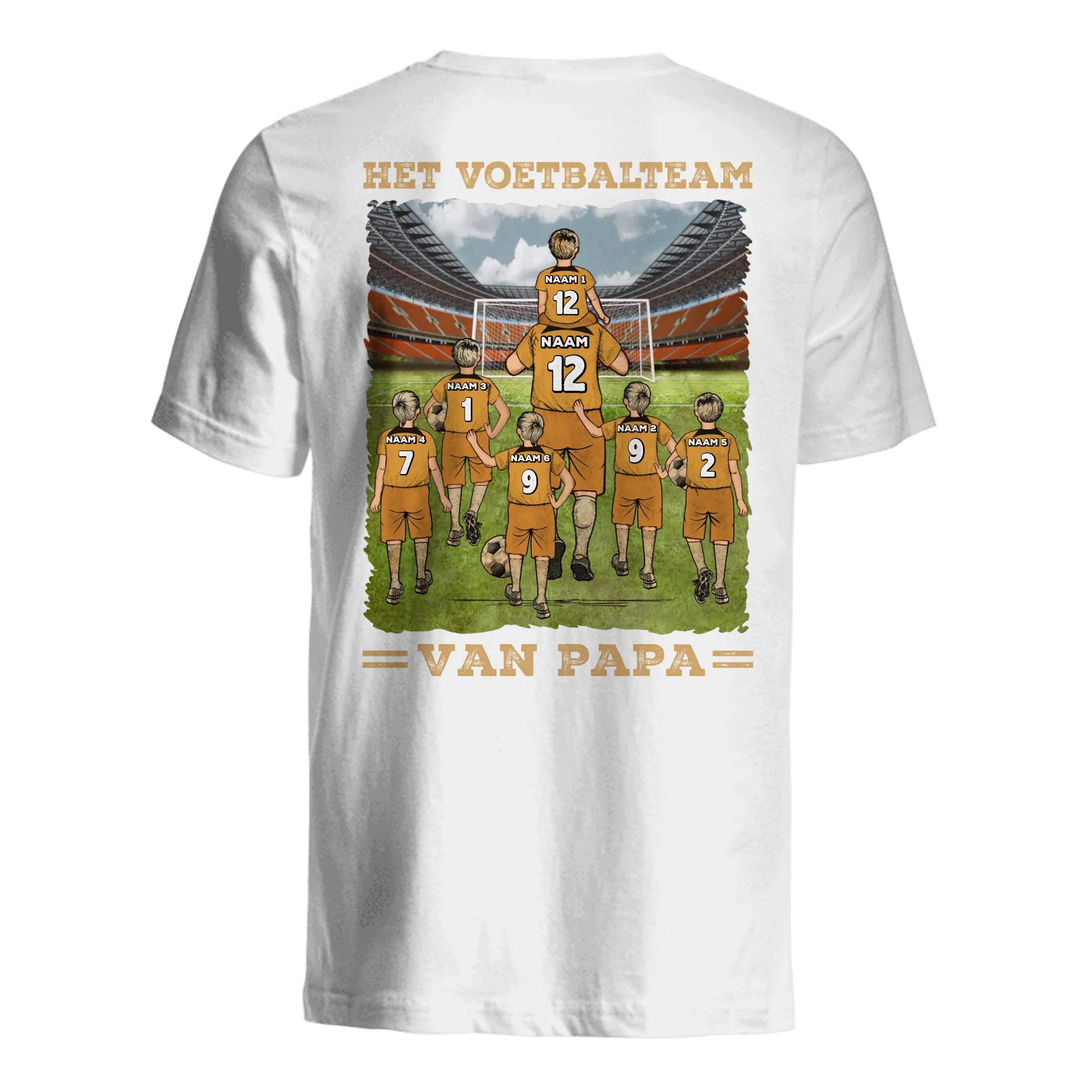 Het voetbalteam van Papa v2 Hoodie | Gepersonaliseerd Hoodie voor Papa