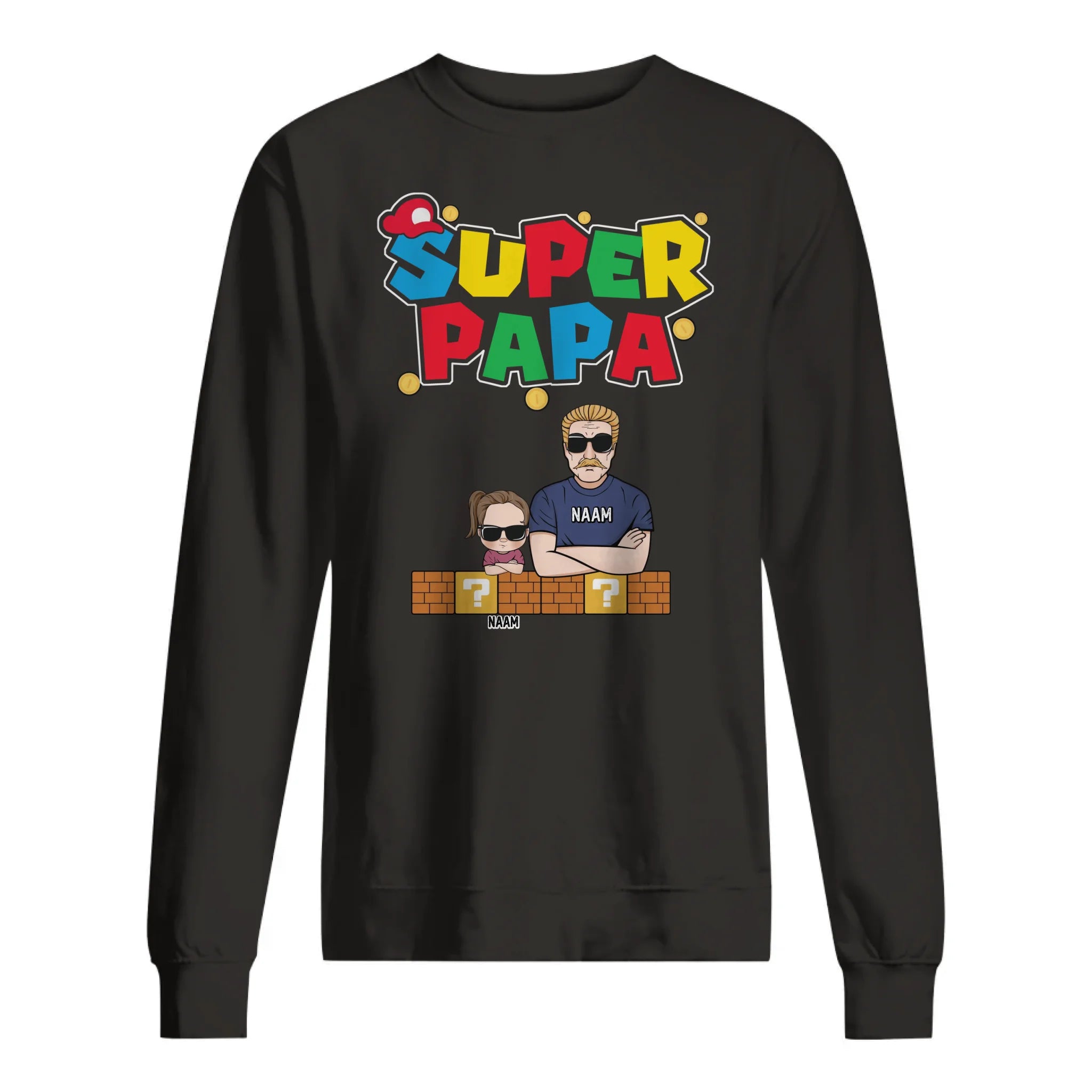 SuperPapa coole Sweatshirt | Gepersonaliseerd Sweatshirt voor Papa