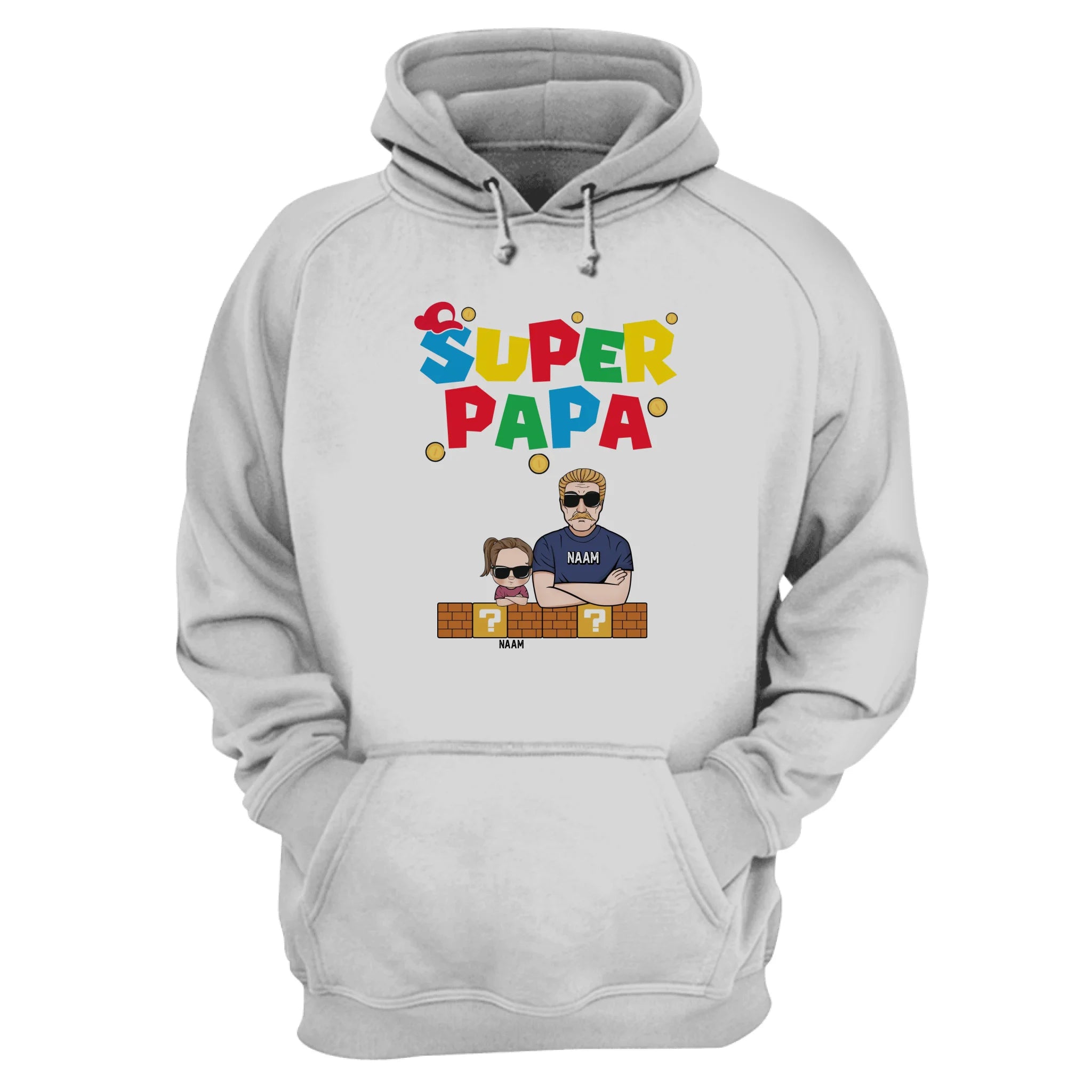SuperPapa coole Sweatshirt | Gepersonaliseerd Sweatshirt voor Papa