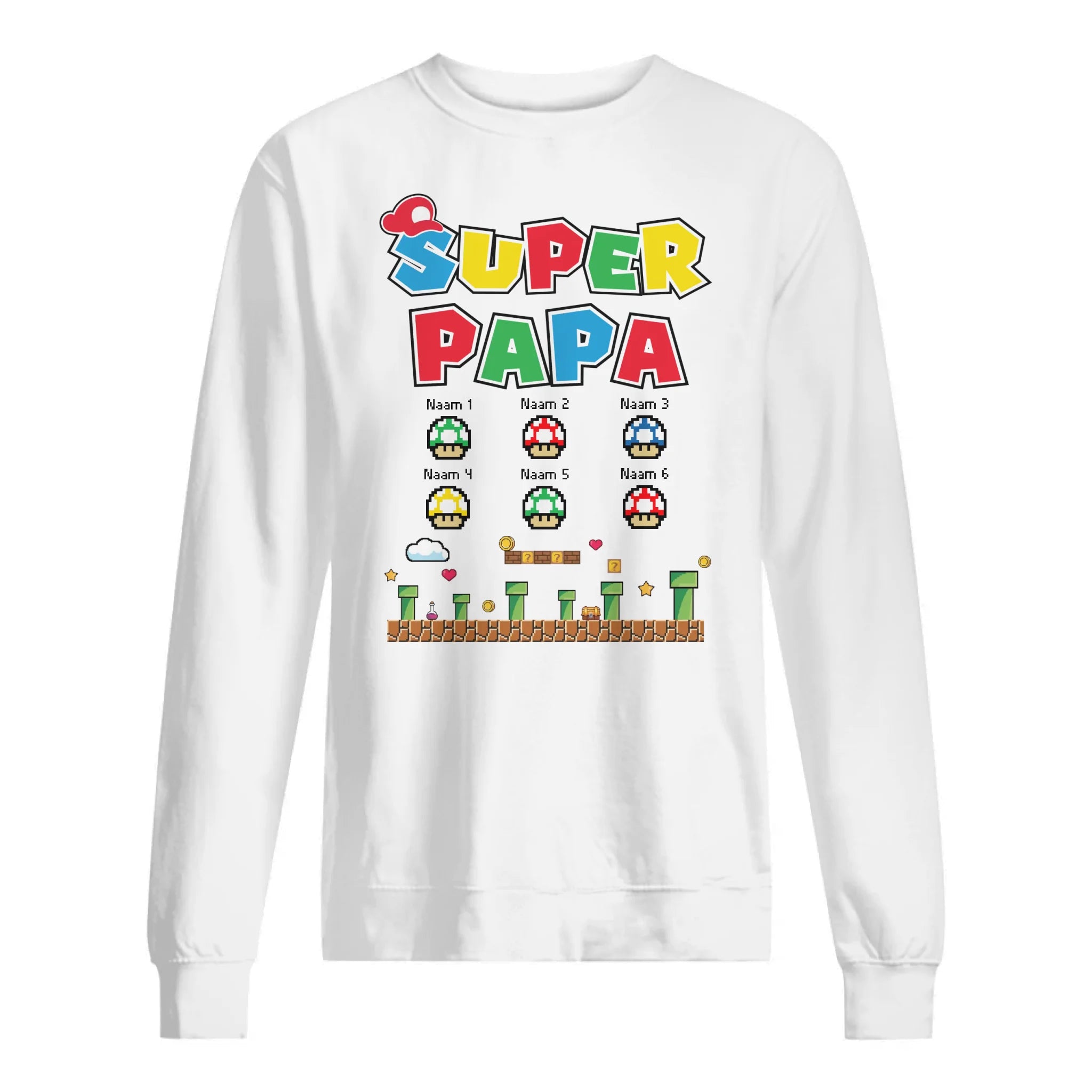 Super Papa licht Sweatshirt | Gepersonaliseerd Sweatshirt voor Papa