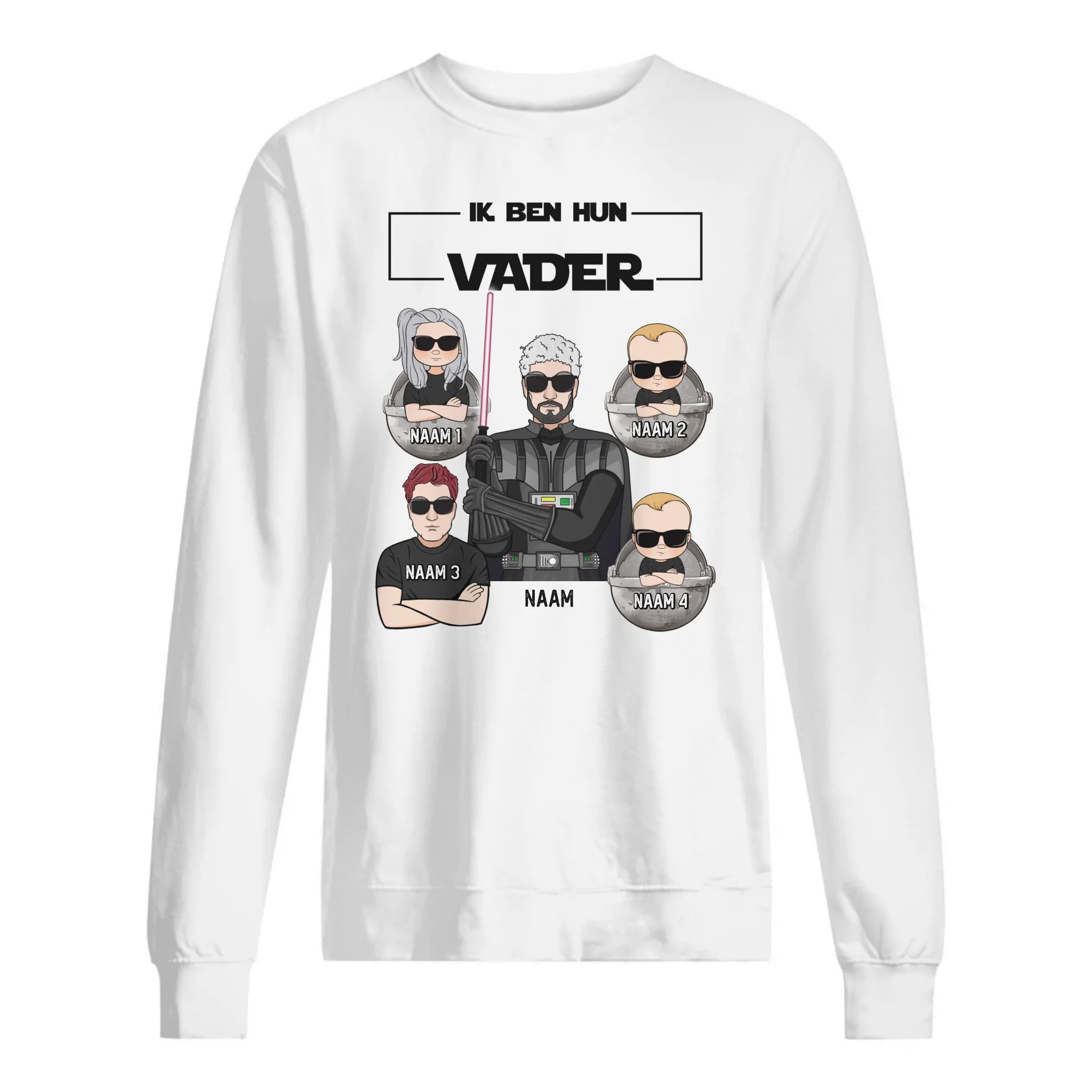 Ik ben hun Vader Sweatshirt | Gepersonaliseerd Sweatshirt voor Papa