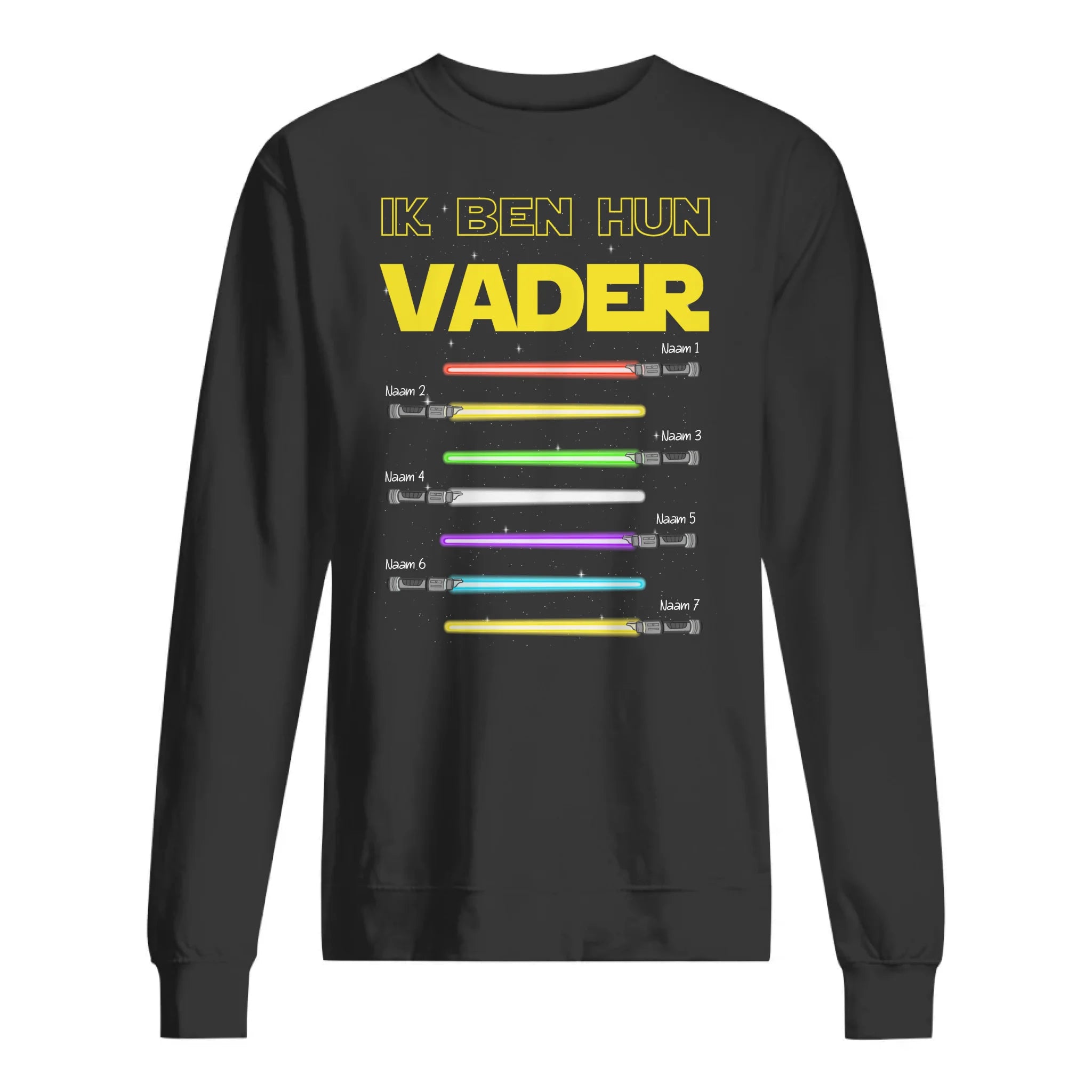 Ik Ben Hun Vader Lichtzwaard Sweatshirt | Gepersonaliseerd Sweatshirt voor Papa