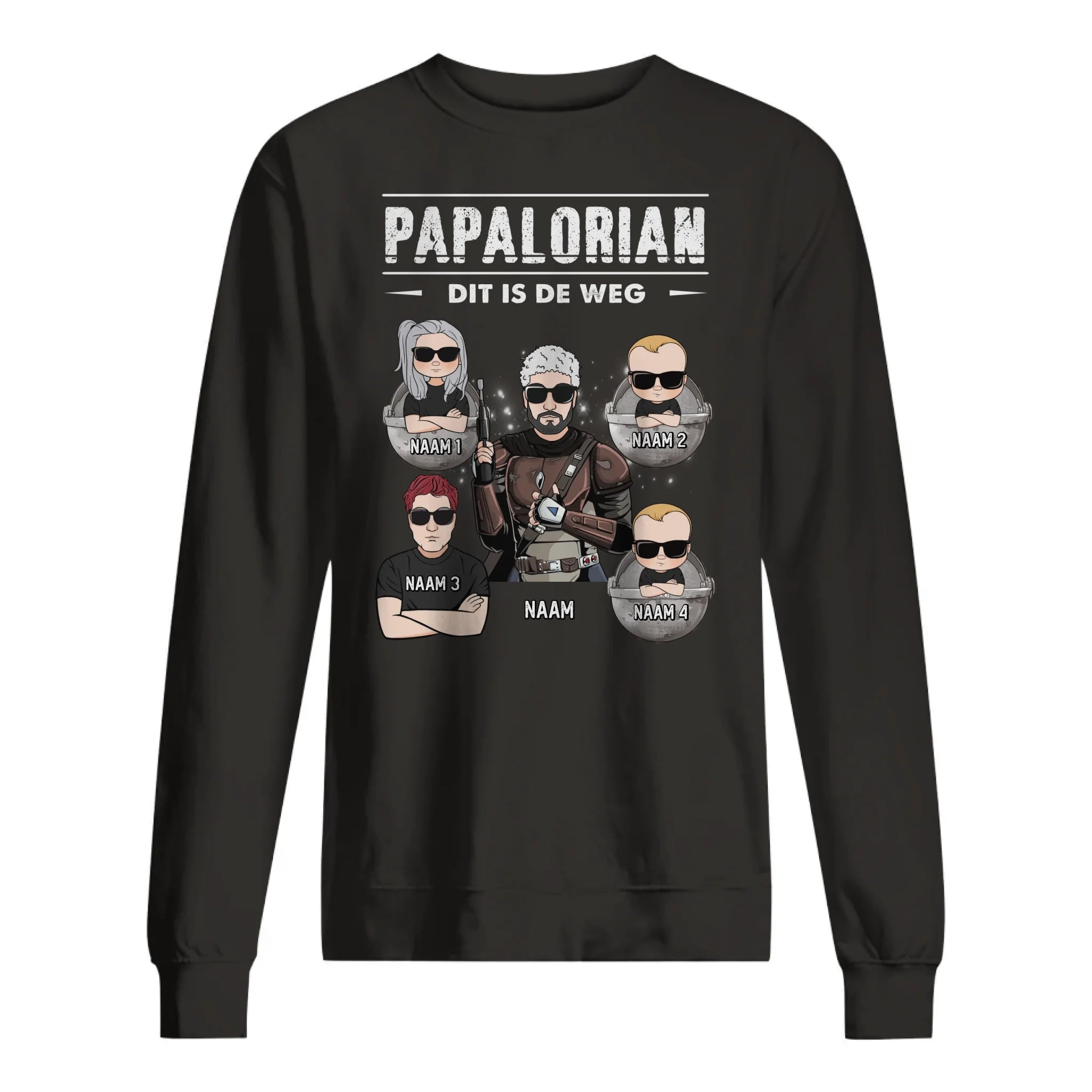 Papalorian This is the way Sweatshirt | Gepersonaliseerd Sweatshirt voor Papa