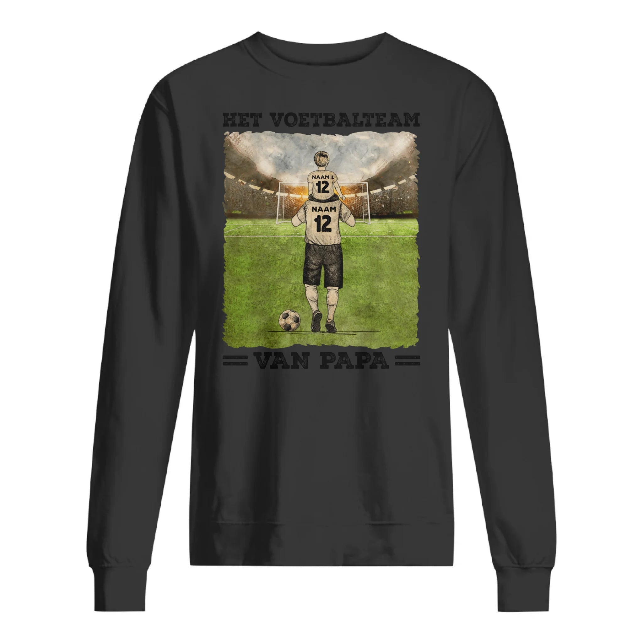 Het Voetbalteam van Papa Sweatshirt | Gepersonaliseerd Sweatshirt voor Papa