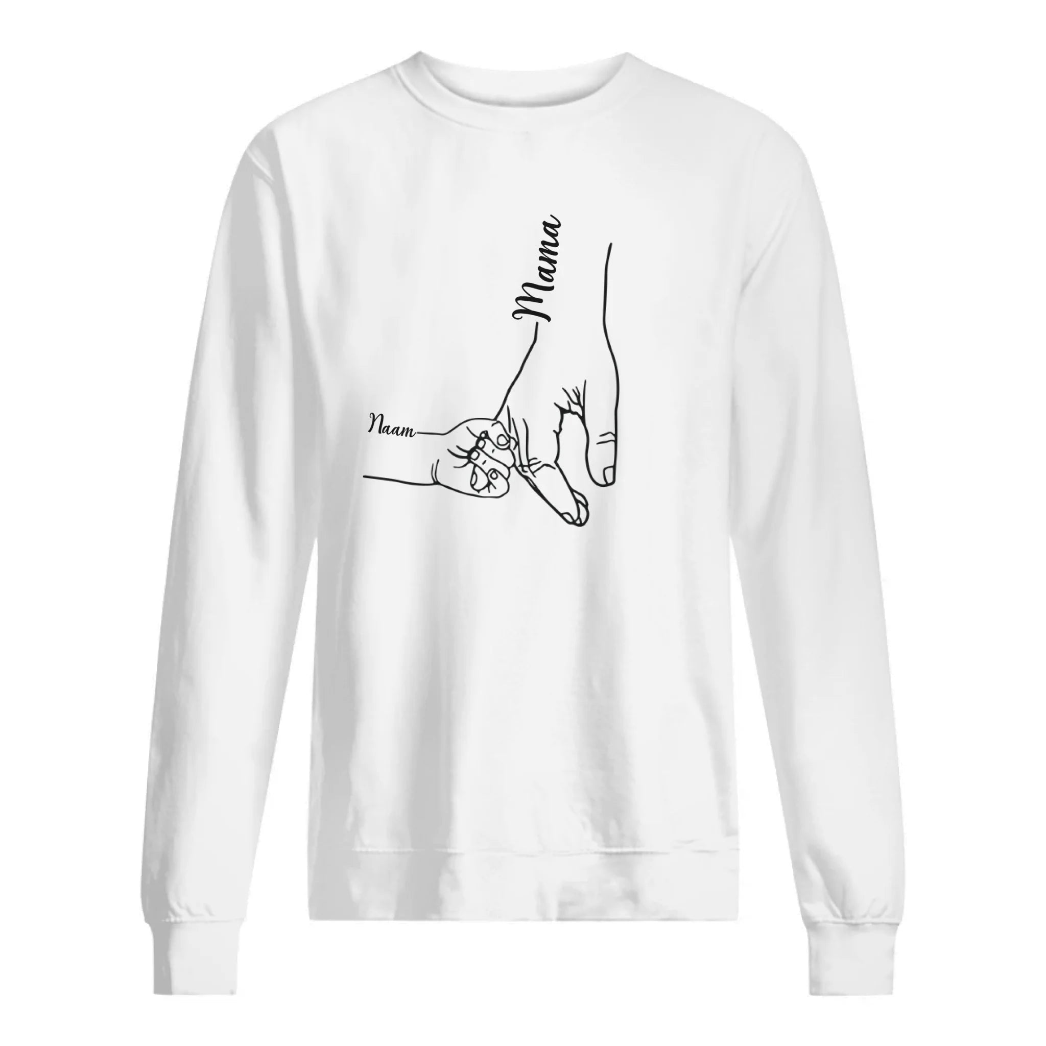 Hand moeder en kinderen koppelen Wit T-shirt | T-shirt voor Mama