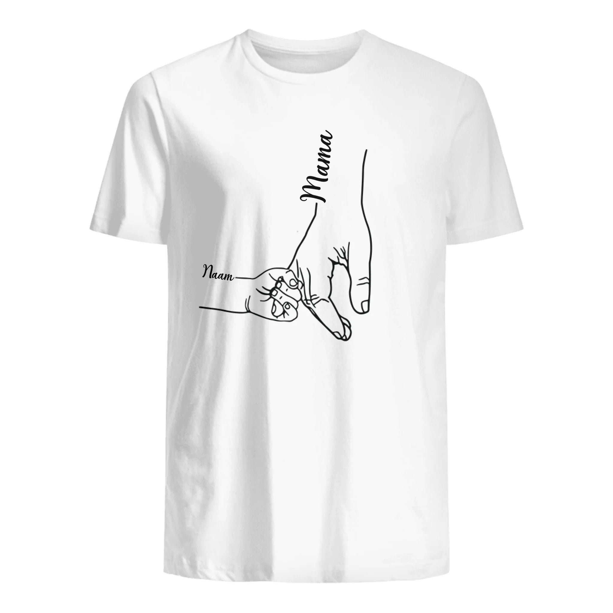 Hand moeder en kinderen koppelen Wit T-shirt | T-shirt voor Mama