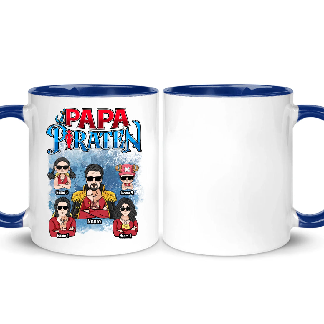 Papa Piraten Mok | Gepersonaliseerd Mok voor Papa