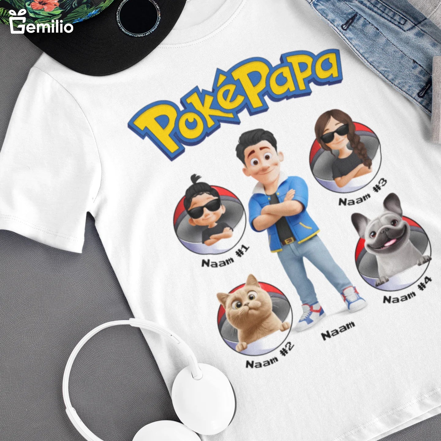 PokéPapa Pixar Style T-shirt - T-shirt voor Papa