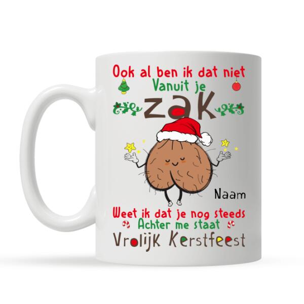 Personaliseerbaar Mok Voor Papa Vrolijk Kerstfeest Zak