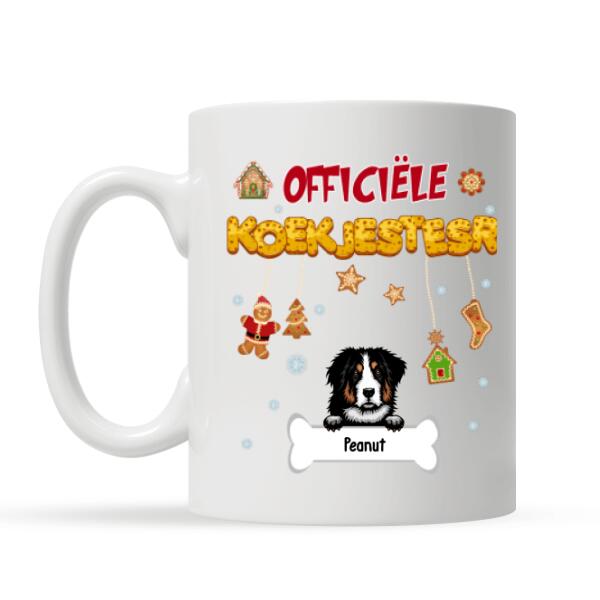 Personaliseerbaar Mok Voor Hondenliefhebber Officiële Koekjestester
