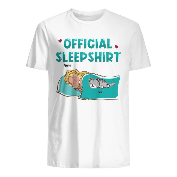 Personaliseerbaar Unisex T-shirt Voor Kattenliefhebbers Official Sleepshirt