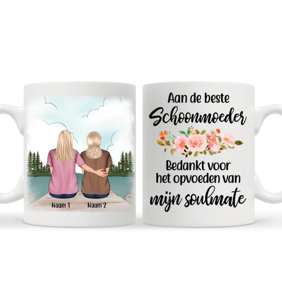 Schoonmoeder En Schoondochter Cadeau Voor Mama, Personaliseerbaar Mok Voor Mama