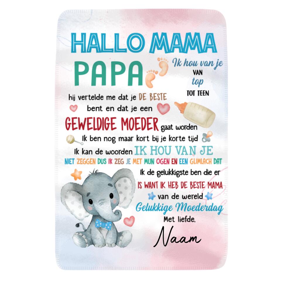 Gepersonaliseerd fleece deken voor nieuwe mama | Gepersonaliseerd cadeau voor Nieuwe moeder | Beste Mama Van De Wereld