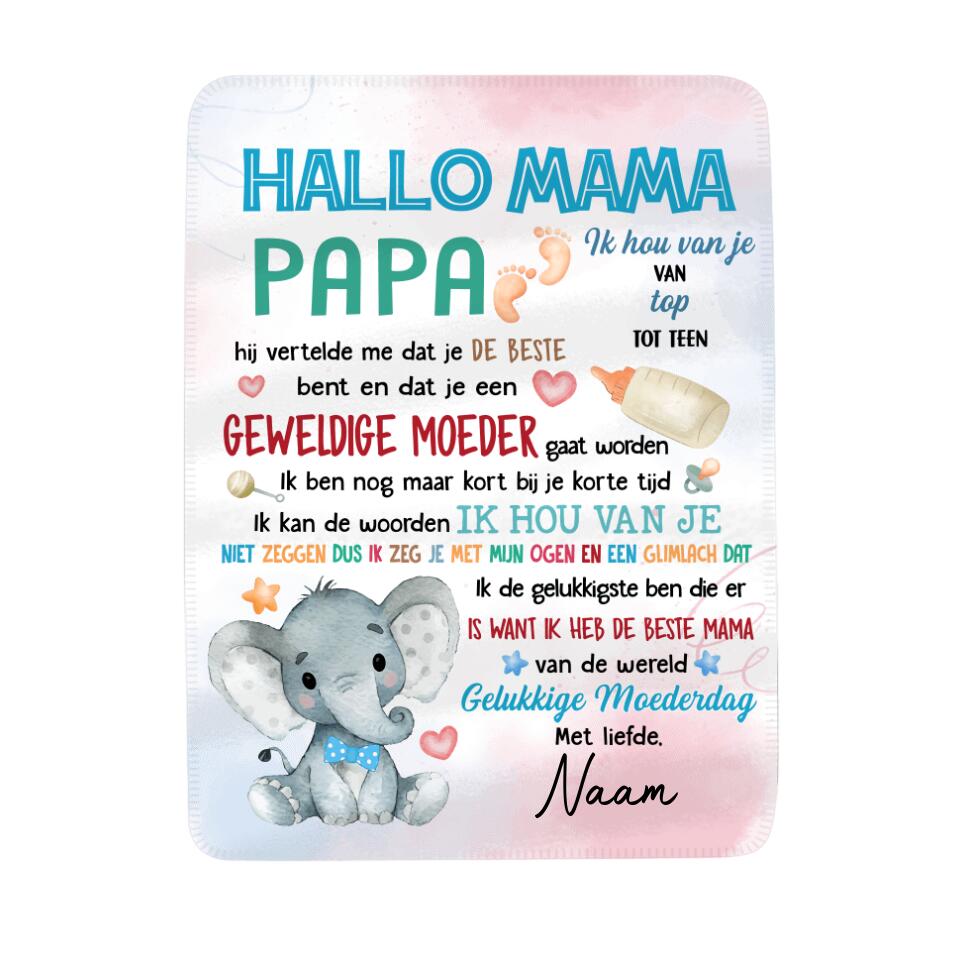 Gepersonaliseerd fleece deken voor nieuwe mama | Gepersonaliseerd cadeau voor Nieuwe moeder | Beste Mama Van De Wereld