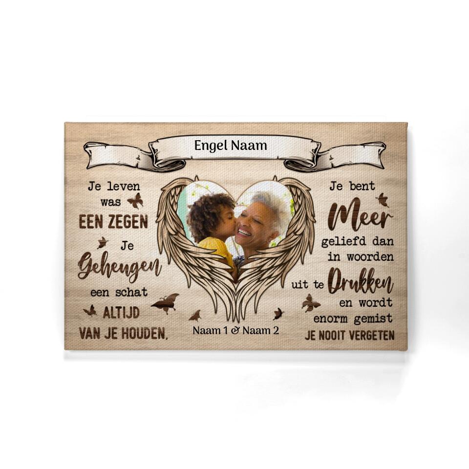 Je Leven Was Een Zegen Voor Mama, Aanpasbaar Canvas Voor Mama