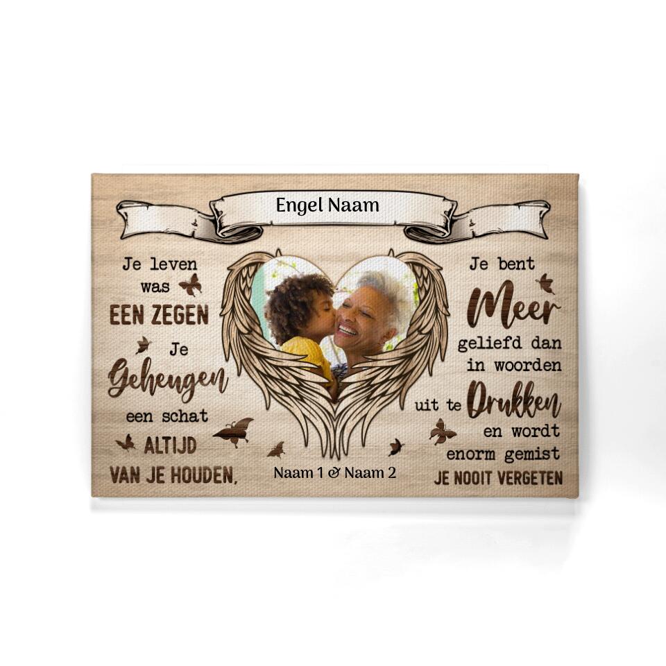 Je Leven Was Een Zegen Voor Mama, Aanpasbaar Canvas Voor Mama