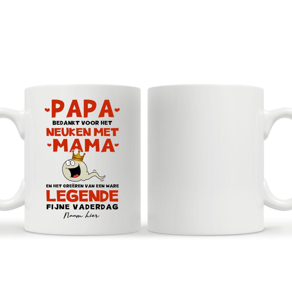 Gepersonaliseerd mok voor Papa | Gepersonaliseerd cadeau voor Vader | Dank Je Papa