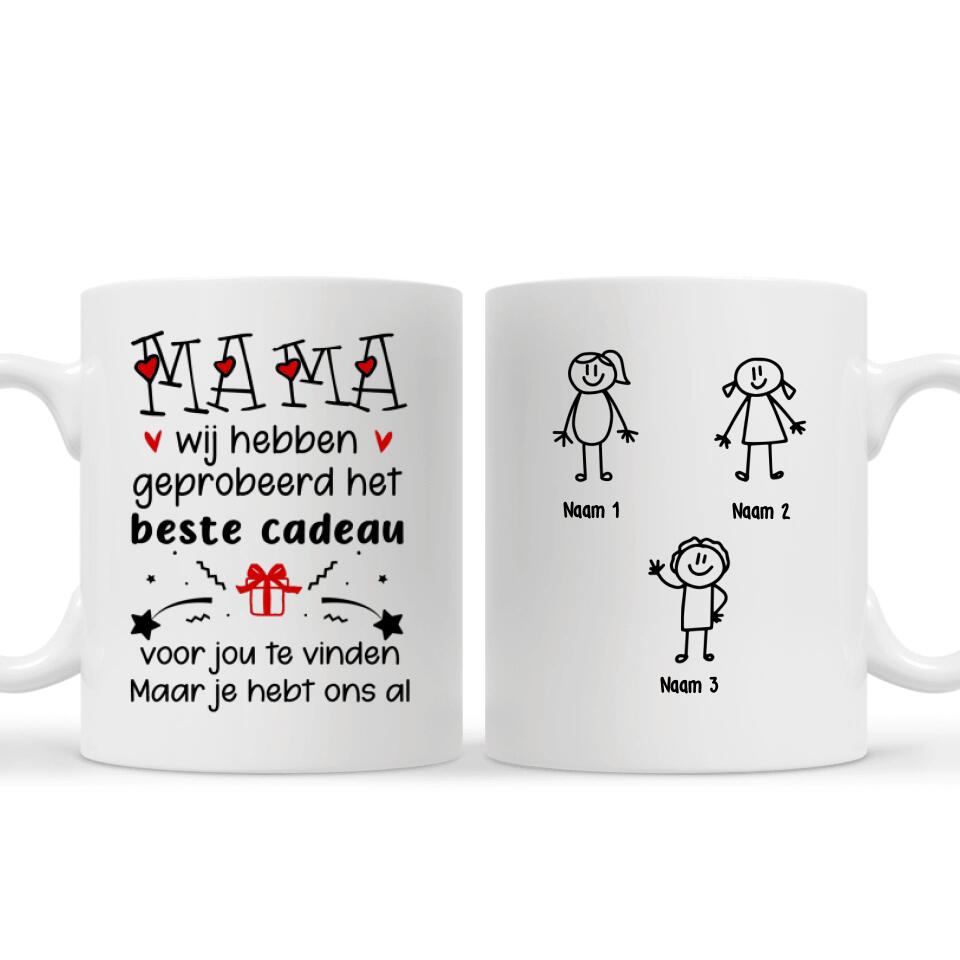 Gepersonaliseerd mok voor Mama | Gepersonaliseerd cadeau voor Moeder | Mama Wij Hebben Geprobeerd Het Beste Cadeau