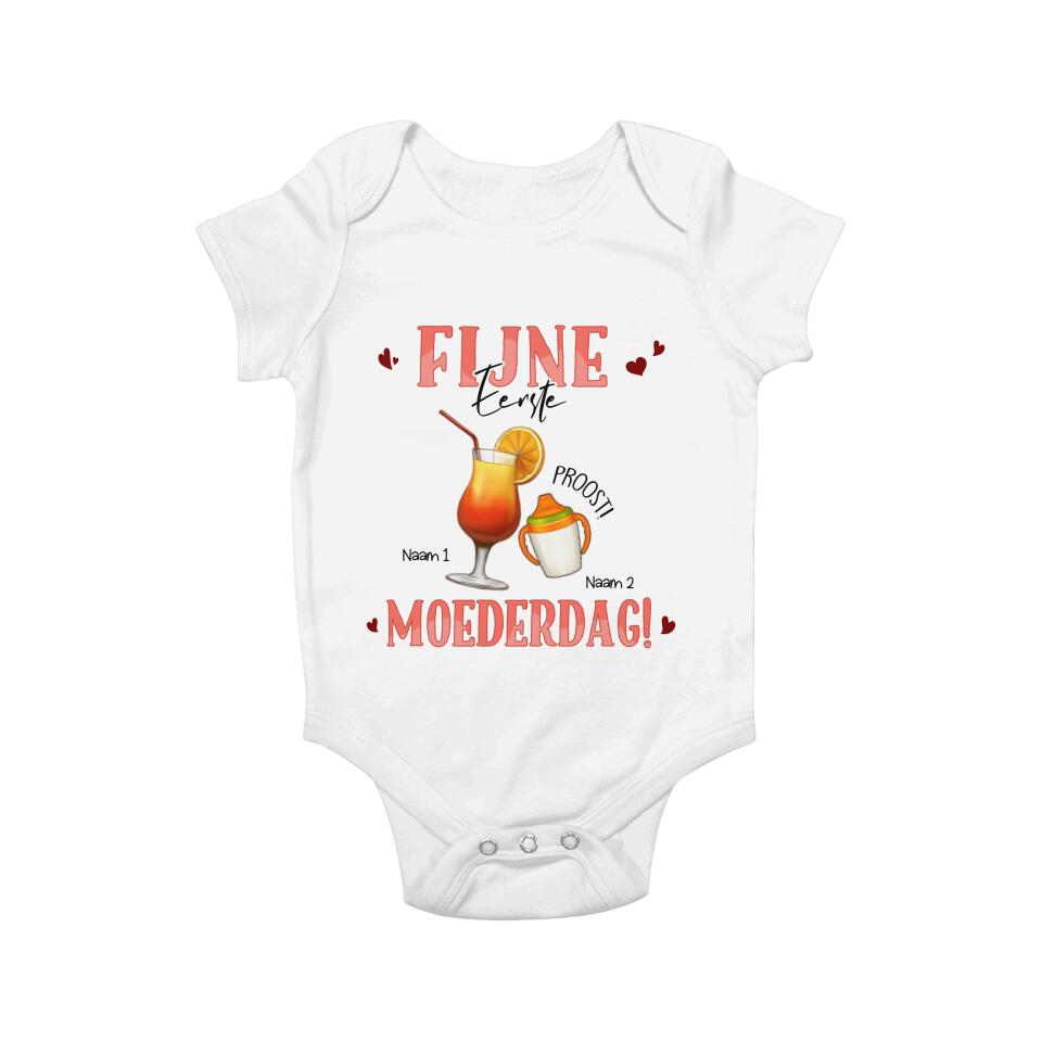 Gepersonaliseerd t shirt voor Mama | Gepersonaliseerd cadeau voor Moeder | Fijne Eerste Moederdag
